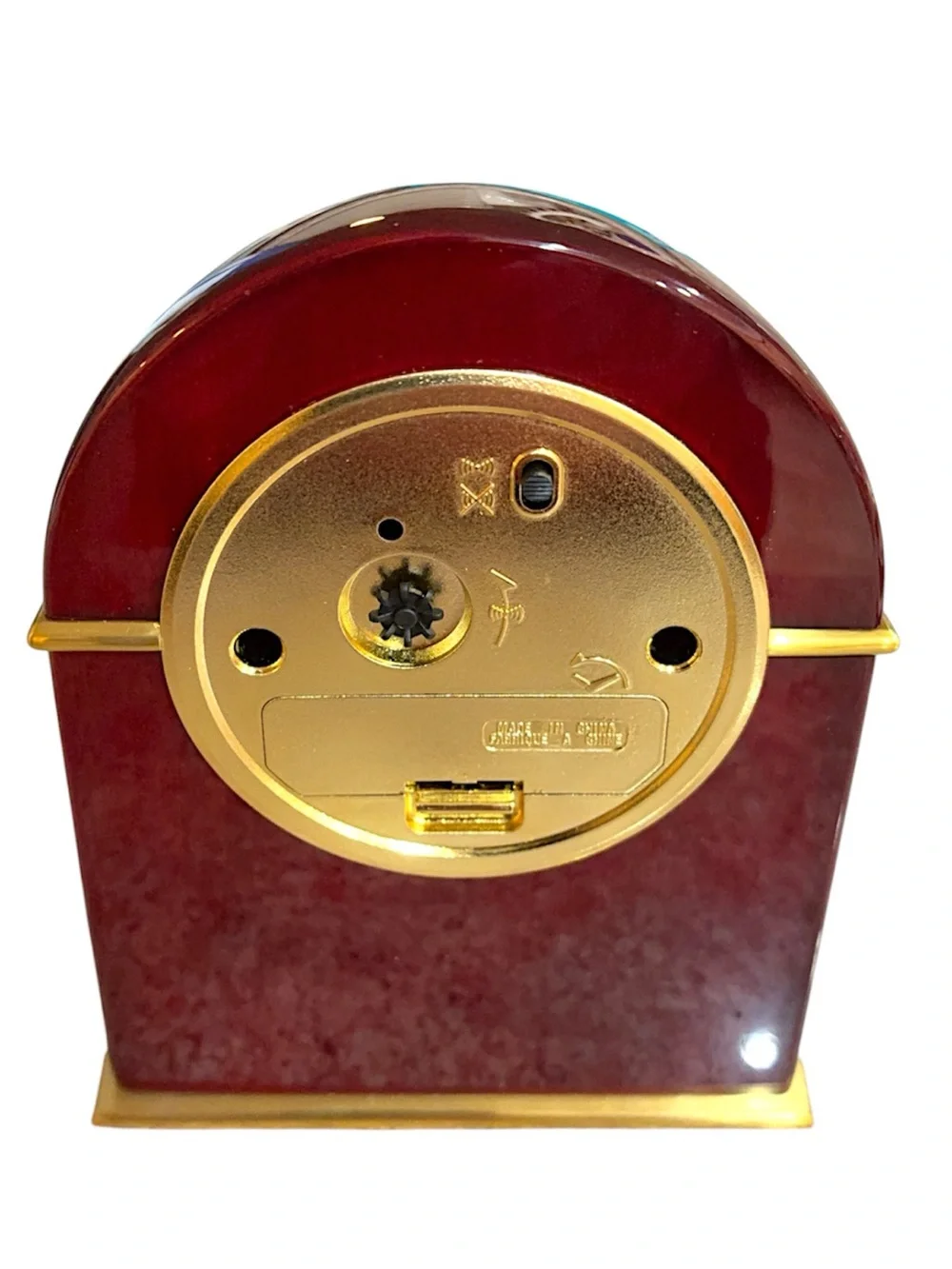 Danbury Mahogany & Brass Arch Quartz Clock | Things Remembered |New in Box